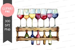Wine tasting set clipart png Product Image 1