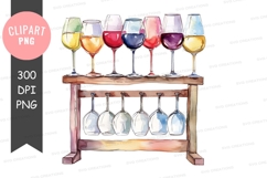 Wine tasting clipart png Product Image 1