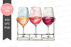 Three wine glasses clipart png Product Image 1