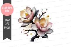 Elegant floral arrangement clipart png Product Image 1