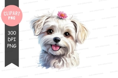 Happy puppy with flower Product Image 1