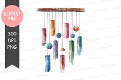 Colorful hanging decorations clipart png Product Image 1