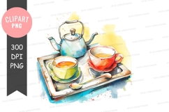Tea time clipart png Product Image 1