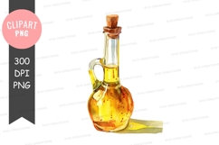 Olive oil bottle clipart png Product Image 1