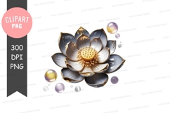 Elegant lotus flower with bubbles Product Image 1