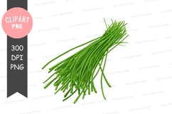Bunch of chives clipart png Product Image 1