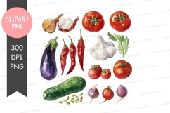 Fresh vegetables clipart png Product Image 1