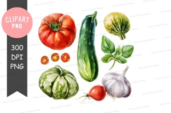 Fresh vegetables clipart png Product Image 1