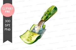 Green paint brush clipart png Product Image 1