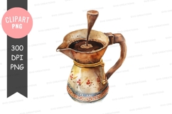 Traditional coffee pot clipart png Product Image 1