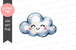 Happy cloud clipart png Product Image 1