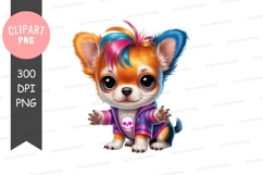 Colorful puppy clipart png Product Image 1