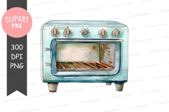 Vintage blue oven clipart png Product Image 1
