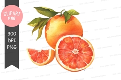Vibrant grapefruit clipart png Product Image 1