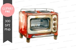 Vintage kitchen oven clipart png Product Image 1