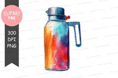 Colorful water bottle clipart png Product Image 1