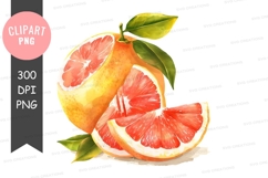 Vibrant grapefruit clipart png Product Image 1