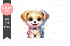 Adorable cartoon puppy clipart png Product Image 1