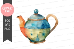 Colorful teapot clipart png Product Image 1