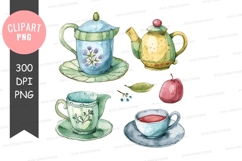 Tea time clipart png Product Image 1