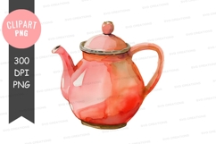 Pink teapot clipart png Product Image 1