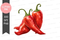 Red chili peppers clipart png Product Image 1