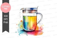 Colorful tea mug clipart png Product Image 1