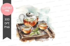 Tea time clipart png Product Image 1