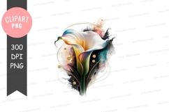 Abstract watercolor lily Product Image 1