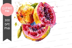 Vibrant fruit slices clipart png Product Image 1