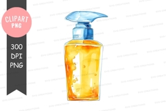 Orange liquid soap dispenser clipart png Product Image 1