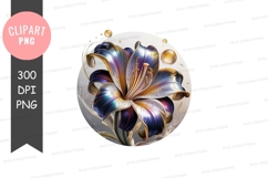 Elegant purple iris clipart png Product Image 1