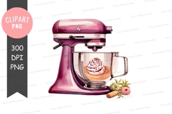 Purple stand mixer with cupcake Product Image 1