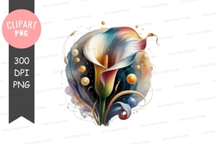 Colorful calla lily clipart png Product Image 1