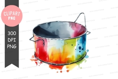 Colorful paint pot clipart png Product Image 1