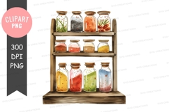 Colorful preserved botanicals in jars Product Image 1