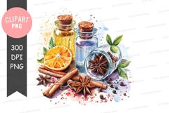 Spices and oils clipart png Product Image 1