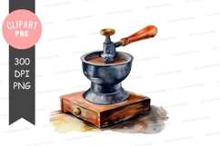 Vintage coffee grinder clipart png Product Image 1