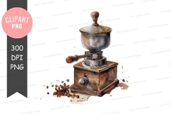 Vintage coffee grinder clipart png Product Image 1