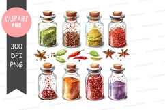 Spices in jars clipart png Product Image 1