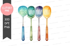 Colorful kitchen utensils clipart png Product Image 1