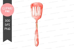 Red slotted spatula clipart png Product Image 1