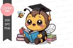 Graduating bee clipart png Product Image 1