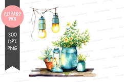 Cozy indoor garden with hanging lights Product Image 1