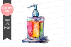 Colorful soap dispenser clipart png Product Image 1