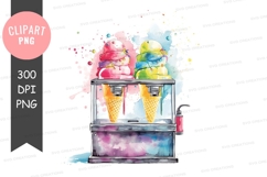 Colorful ice cream clipart png Product Image 1