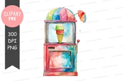Ice cream vending machine clipart png Product Image 1