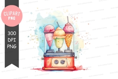 Ice cream vending machine clipart png Product Image 1