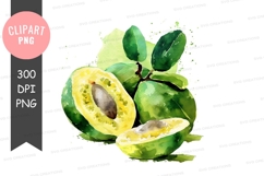 Green fruits clipart png Product Image 1