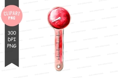 Red thermometer clipart png Product Image 1